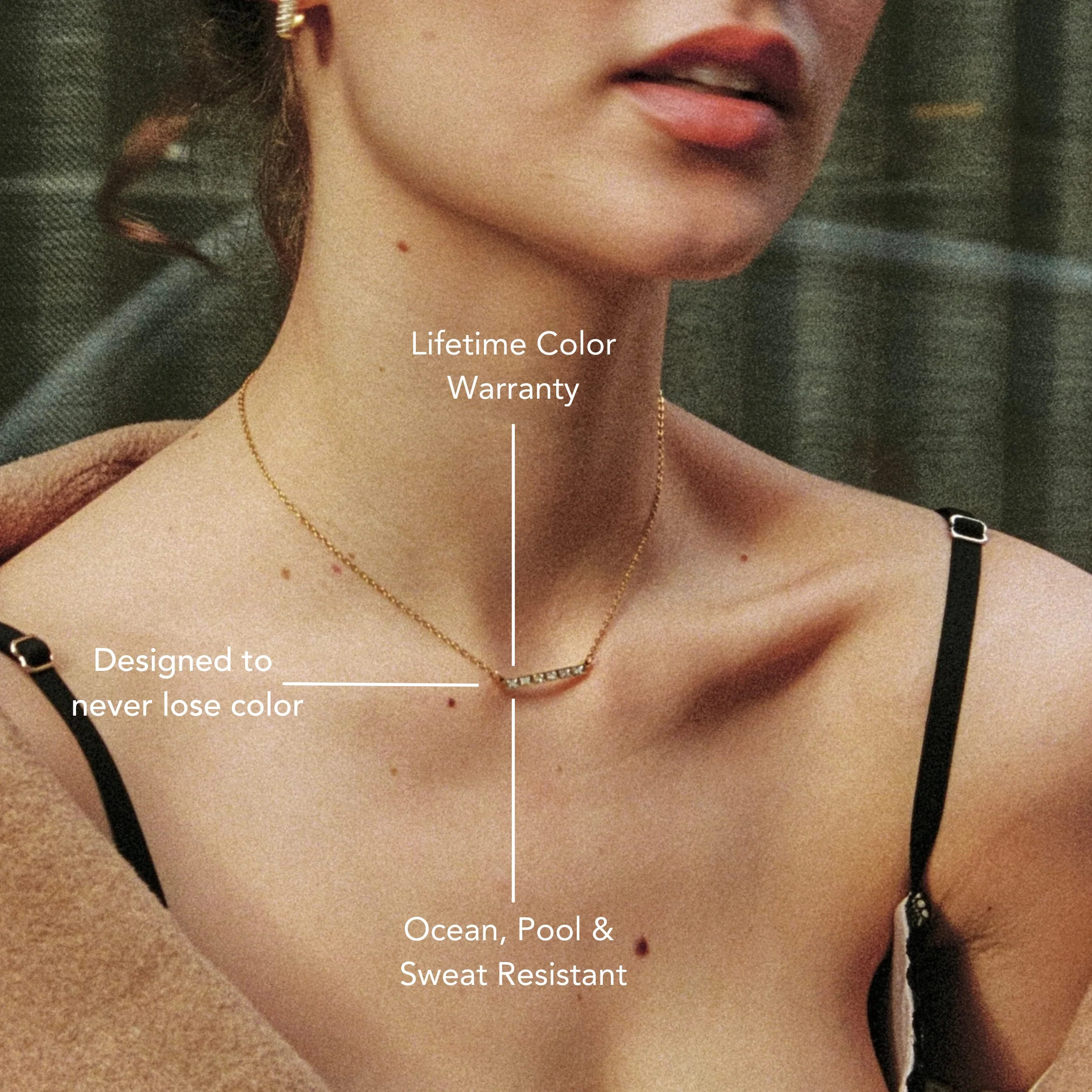 Baguette Line Necklace - Image 8