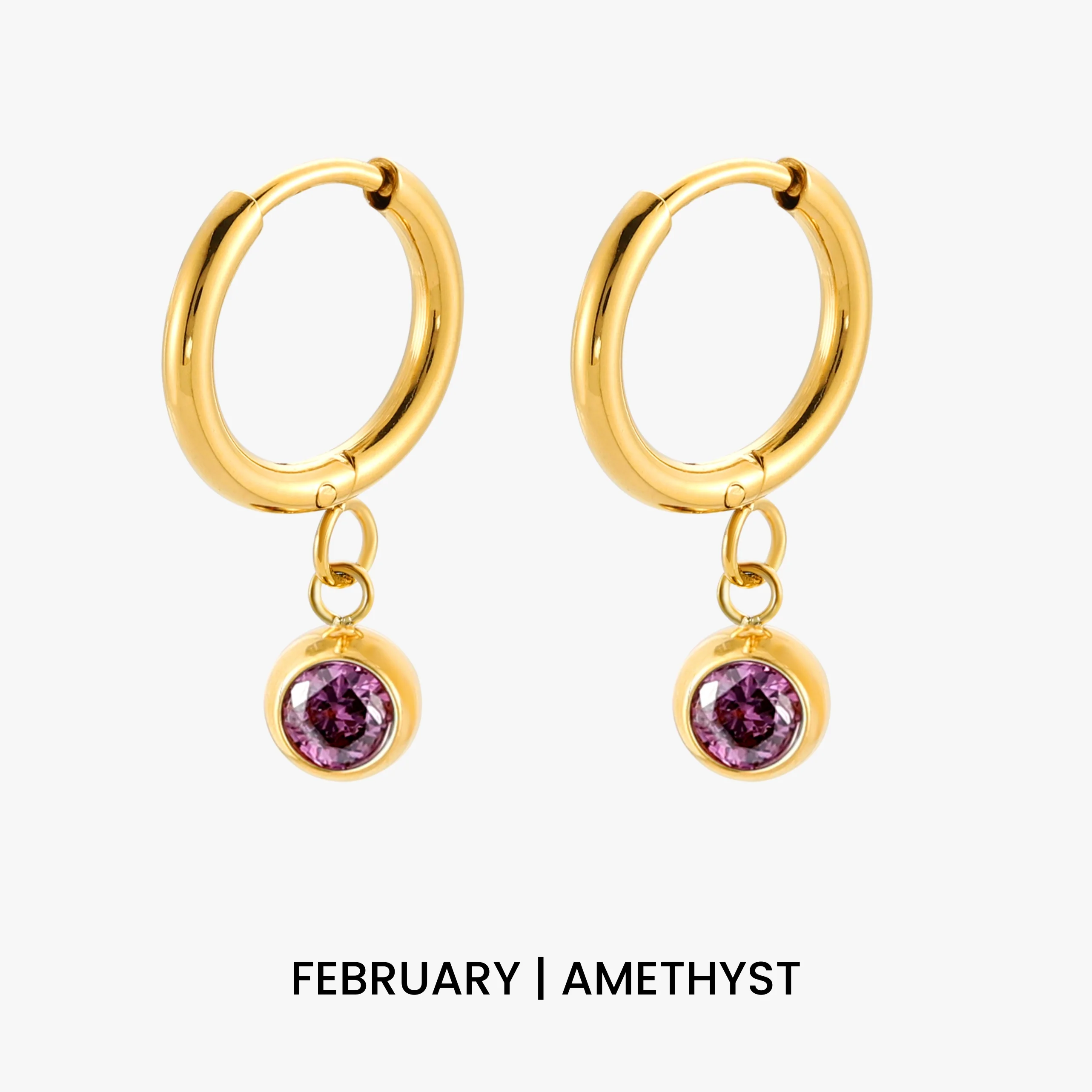 Birthstone Charm Hoops - Image 11