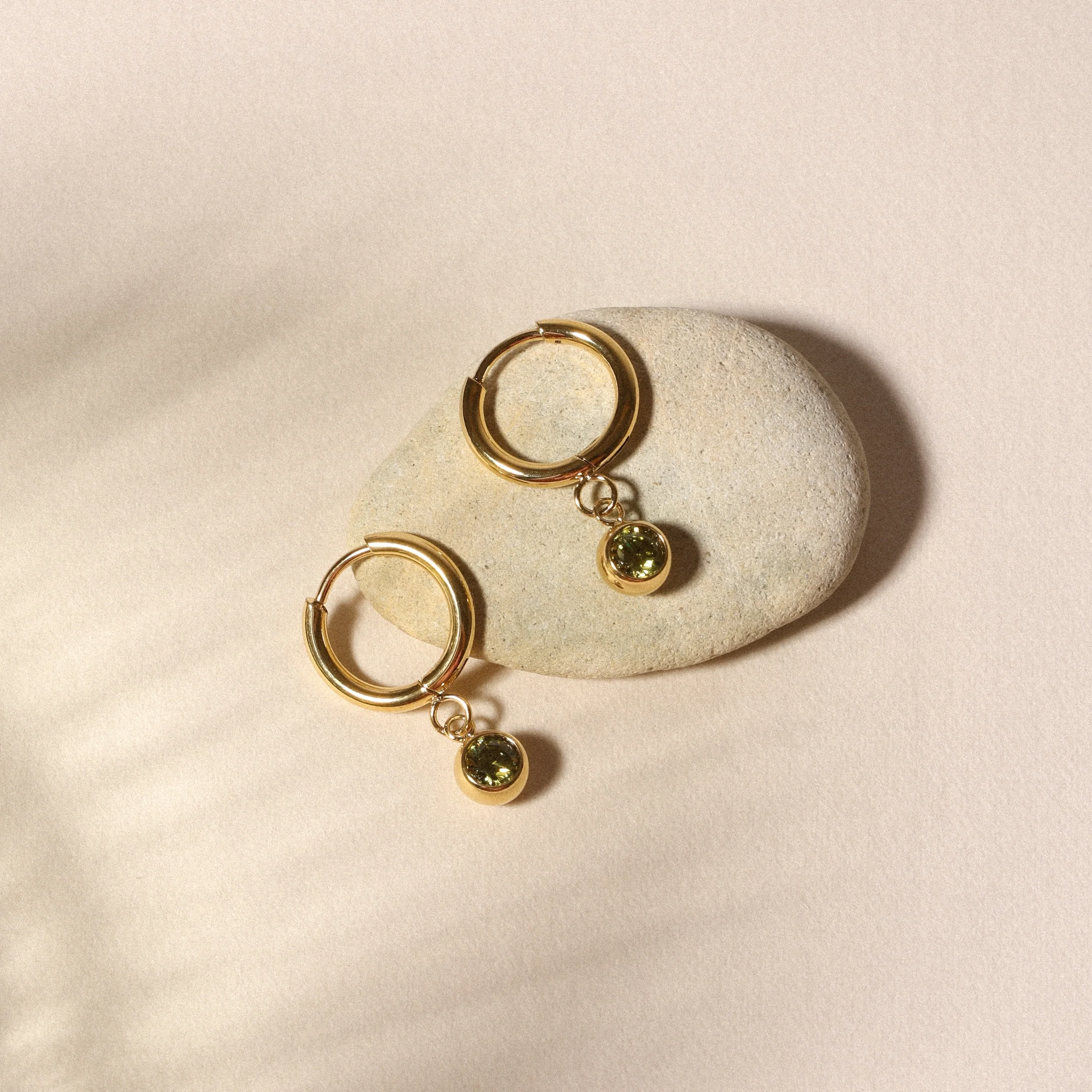 Birthstone Charm Hoops - Image 5