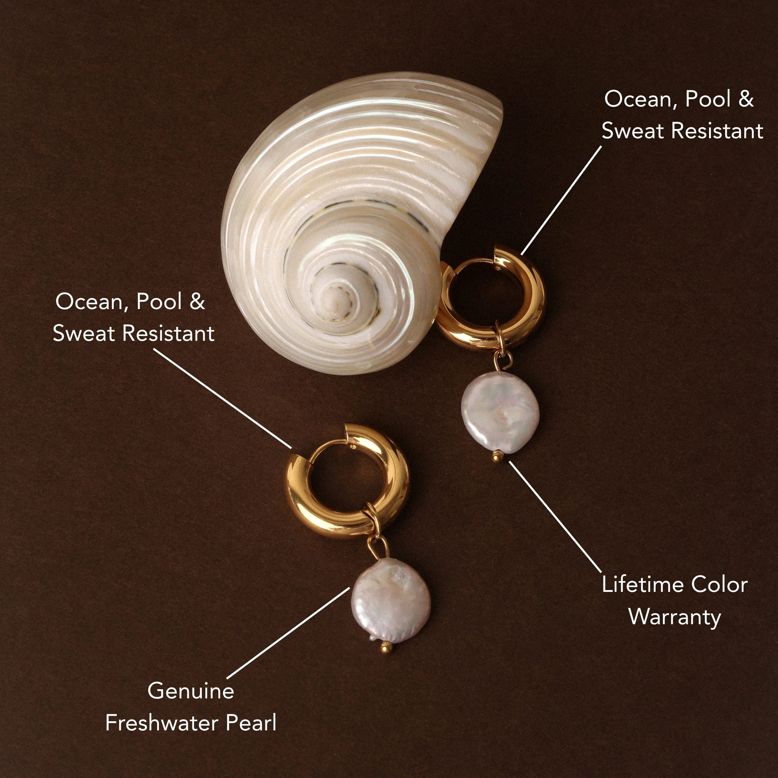 Chunky Pearl Hoops - Image 6