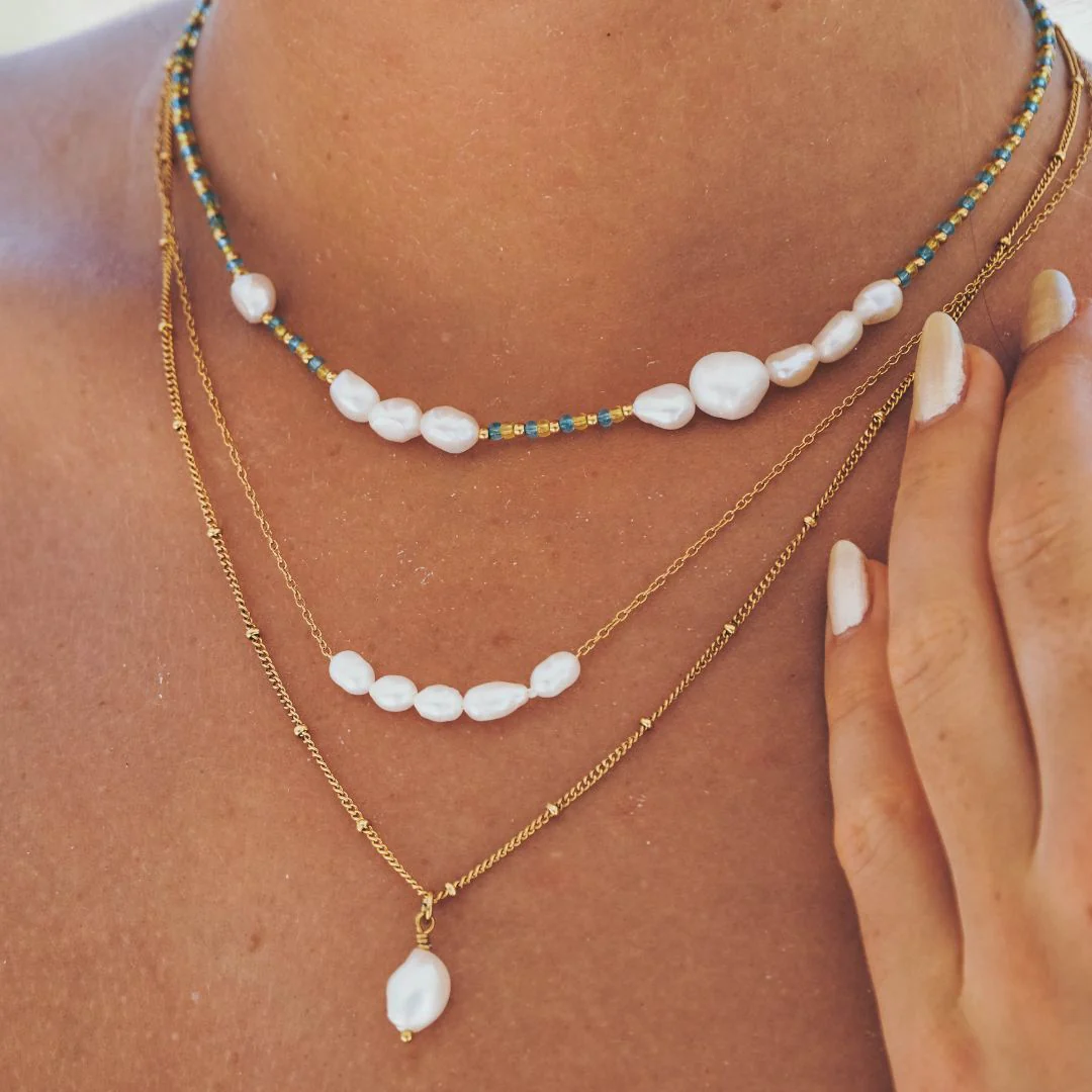 Dainty Freshwater Pearl Necklace - Image 5