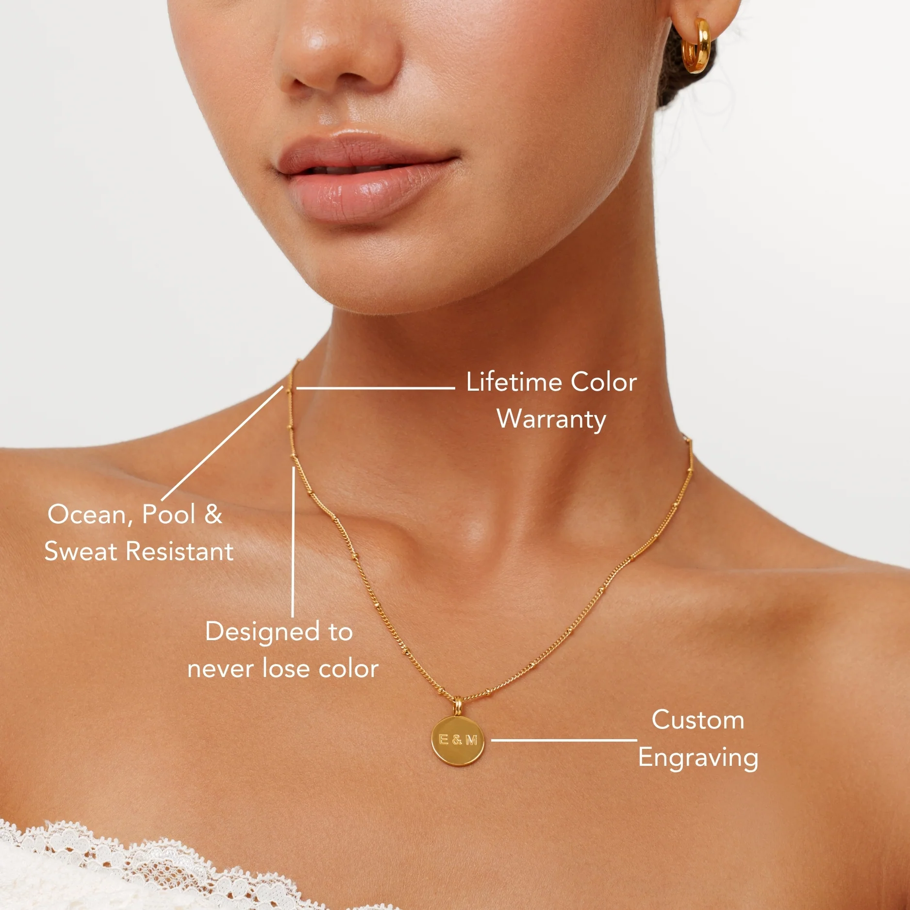 Dainty Medallion Necklace - Image 6