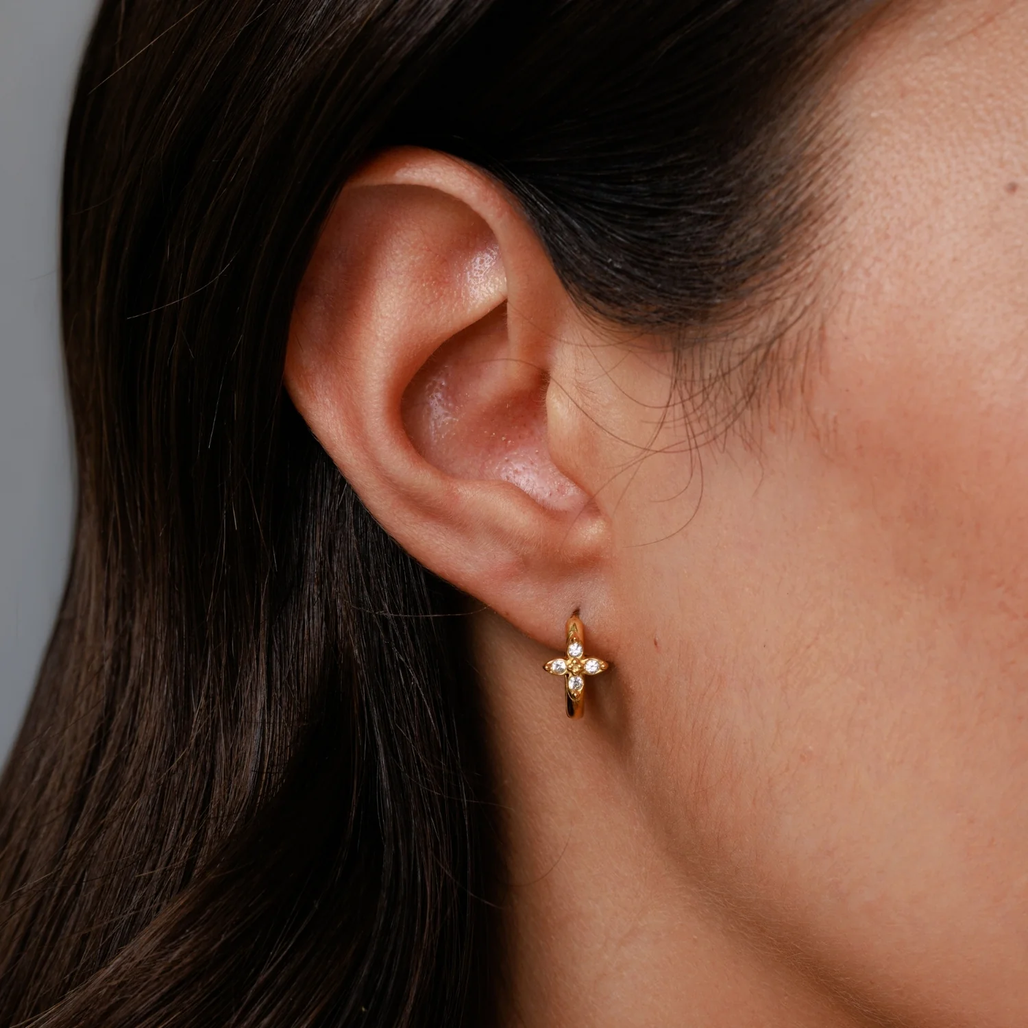 Daisy Hoops Earrings - Image 2