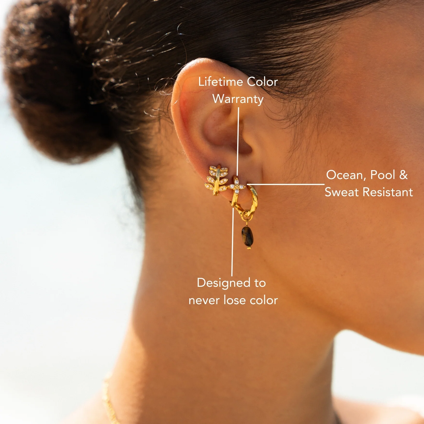 Daisy Hoops Earrings - Image 6
