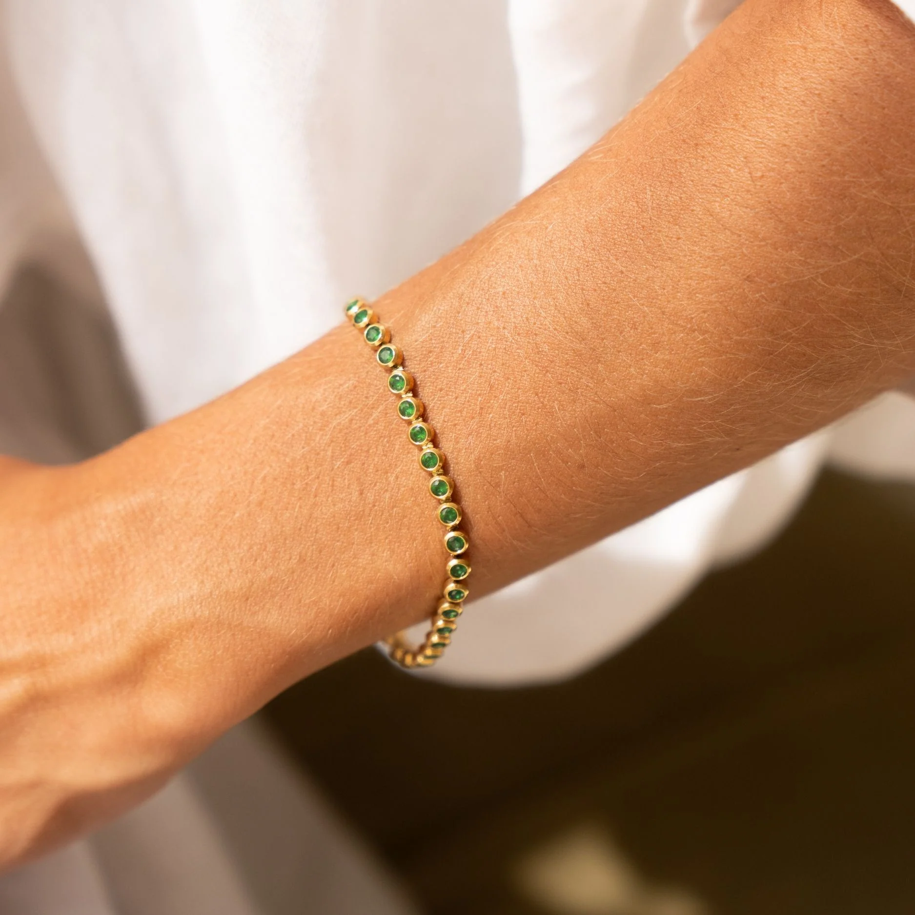 Green Tennis Bracelet - Image 2