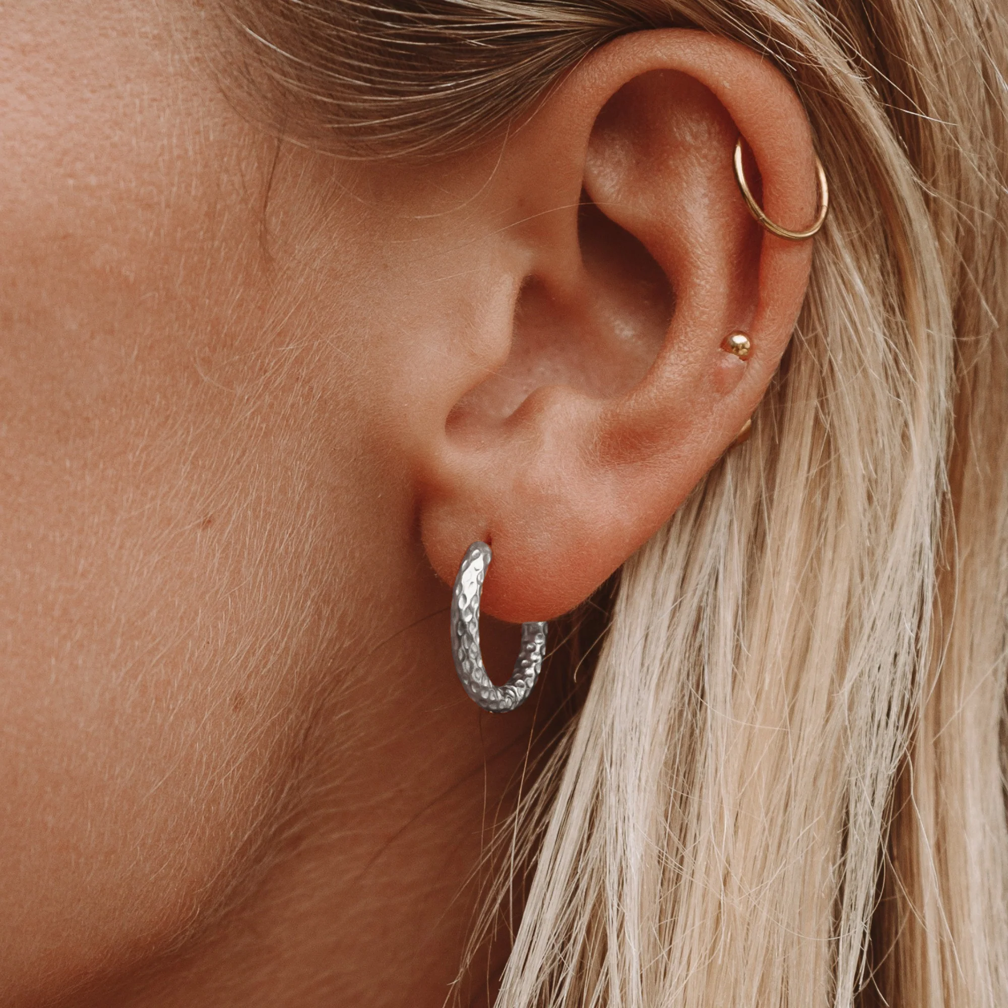 Hammered Hoops Earrings - Image 14