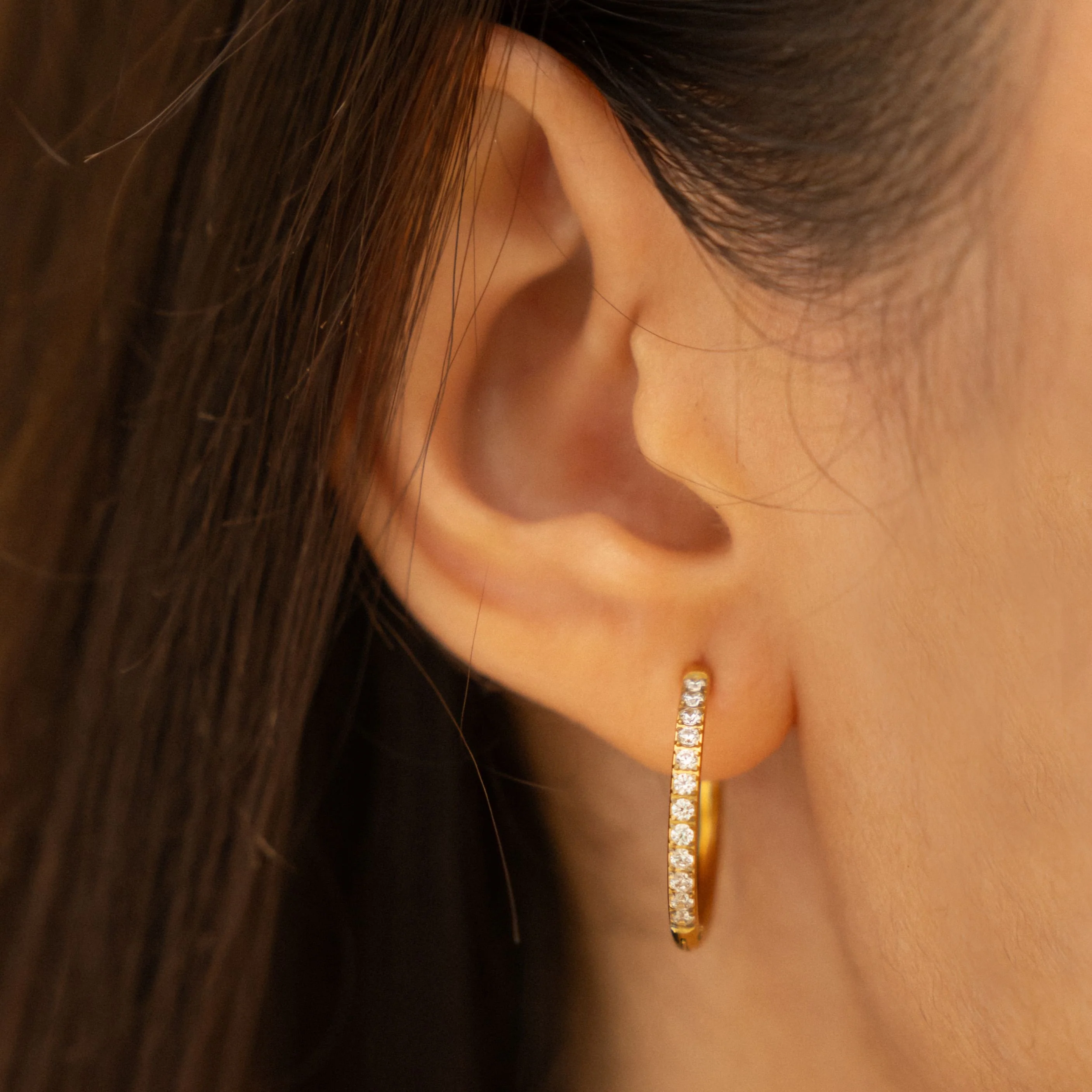 Large Pavé Hoops - Image 3