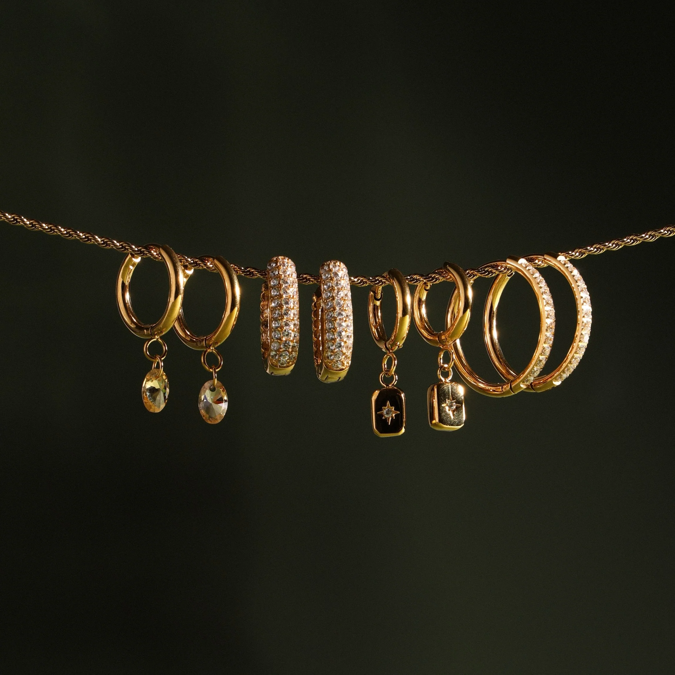 Large Pavé Hoops - Image 7