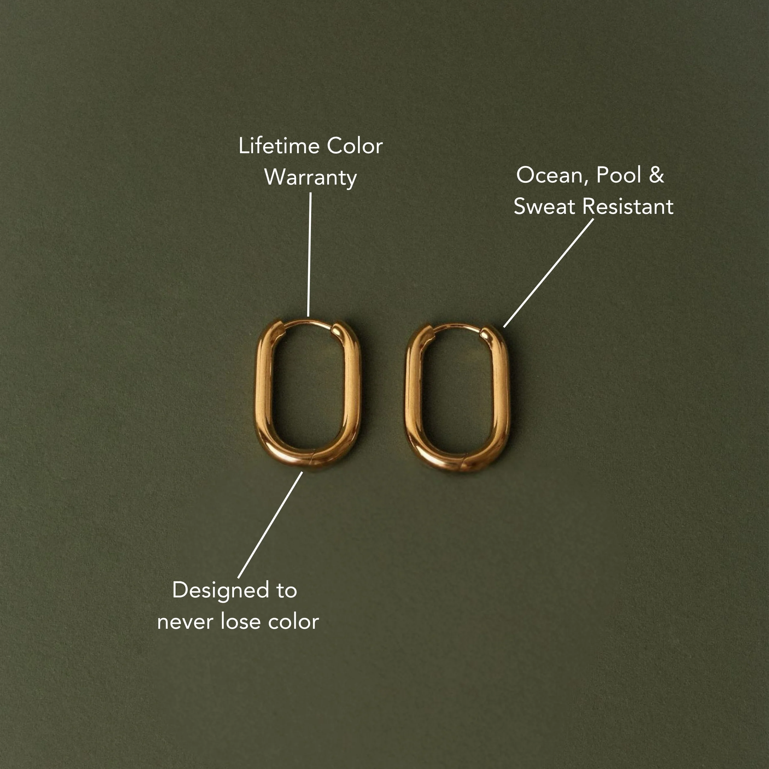 Oval Hoop Earrings - Image 6