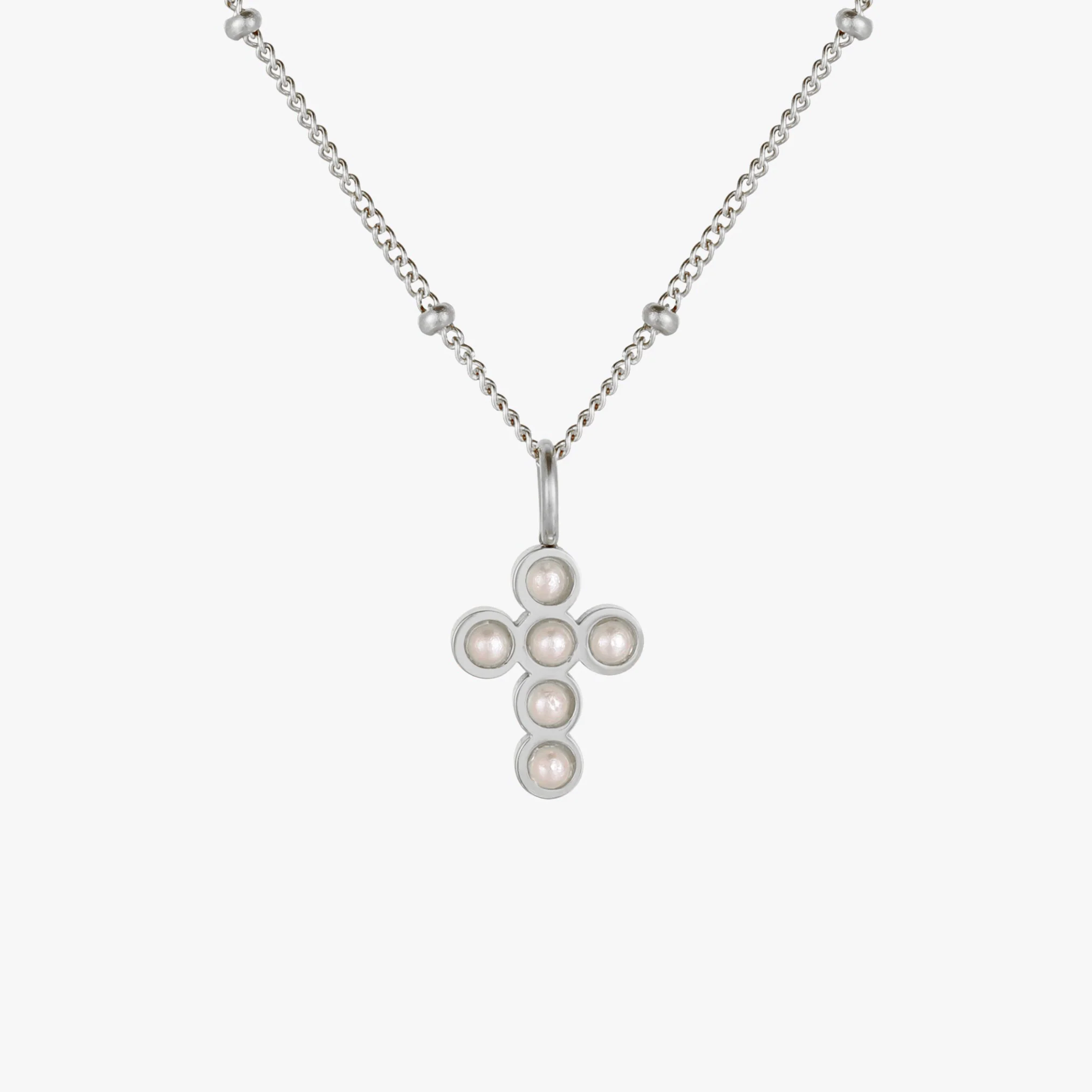 Pearl Cross Necklace - Image 7
