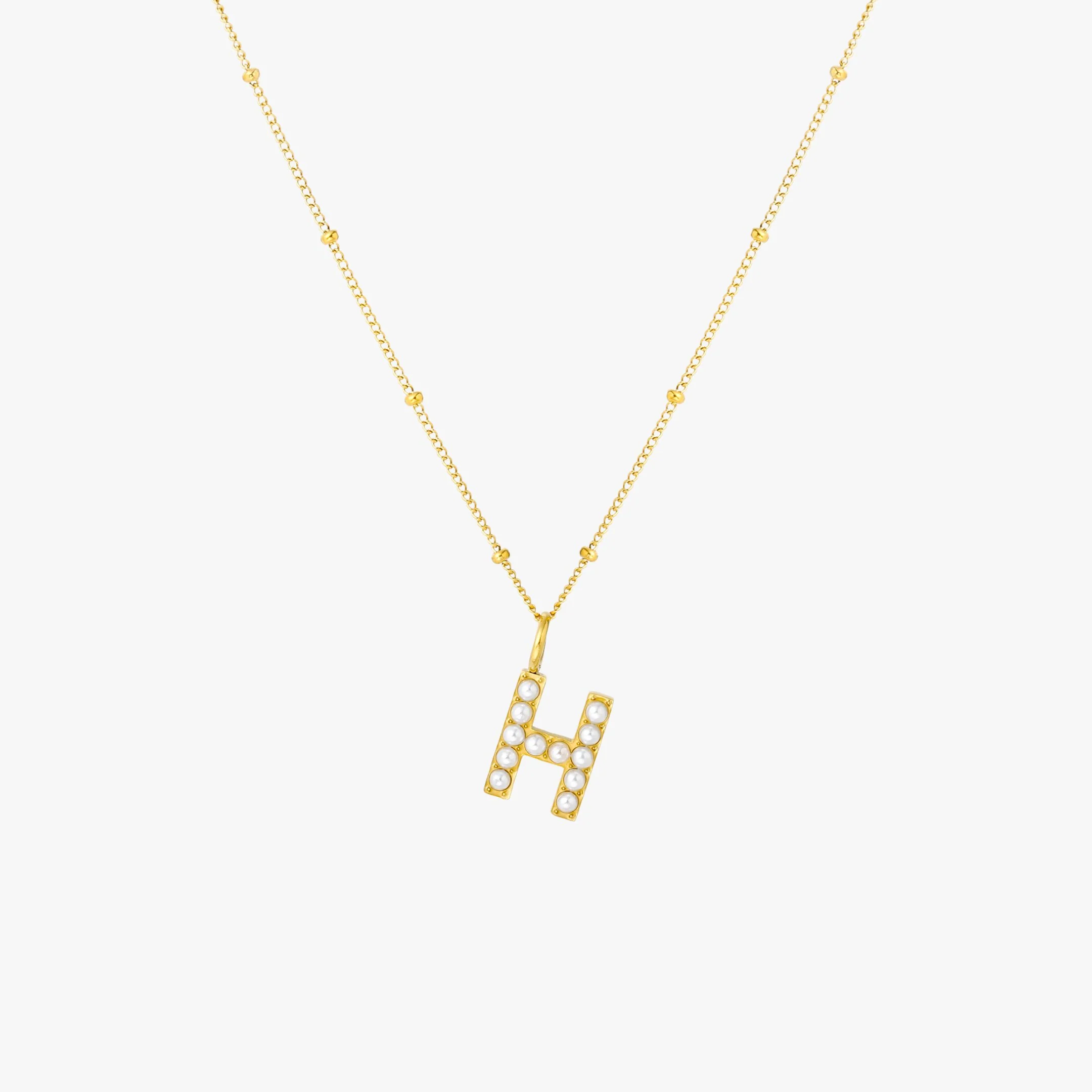 Pearl Initial Necklace - Image 16
