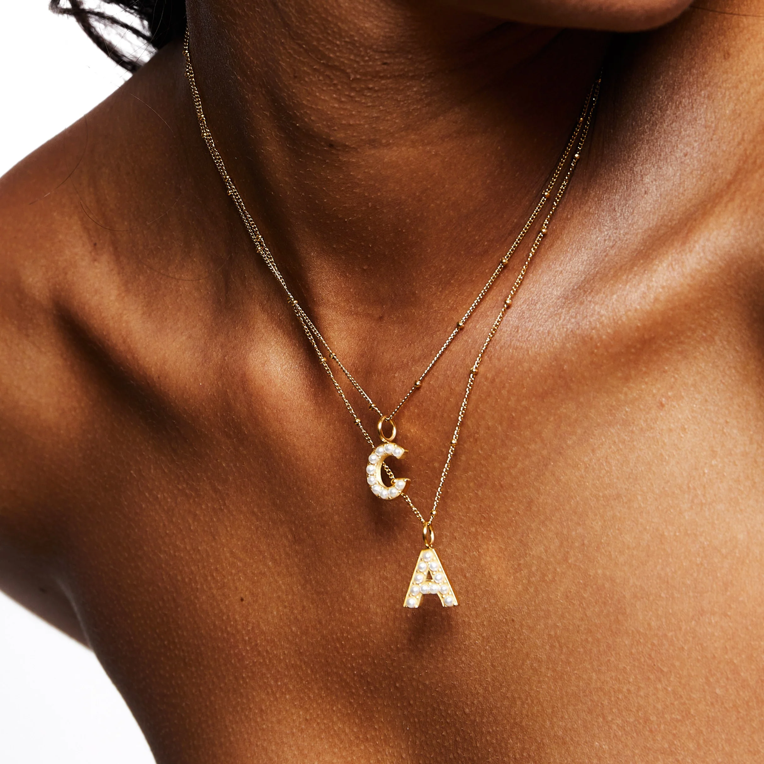 Pearl Initial Necklace - Image 2