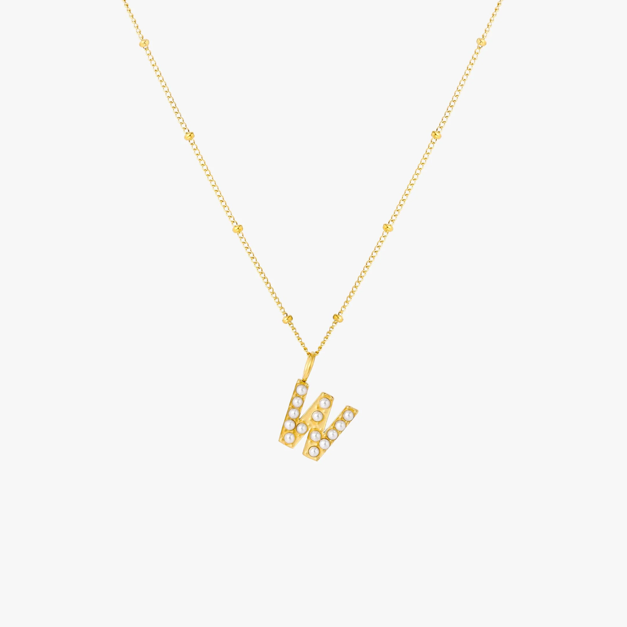 Pearl Initial Necklace - Image 31