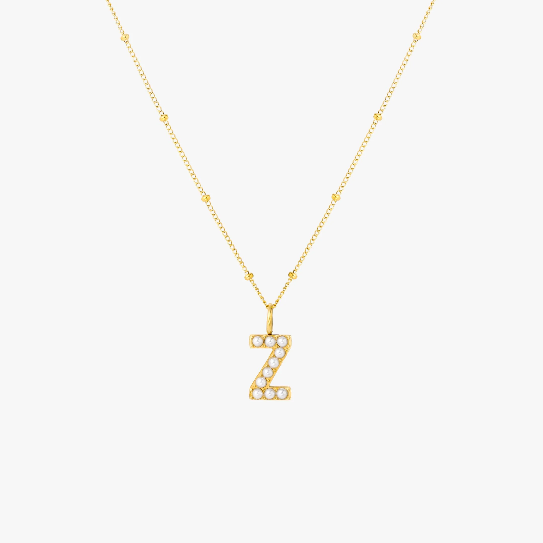 Pearl Initial Necklace - Image 34