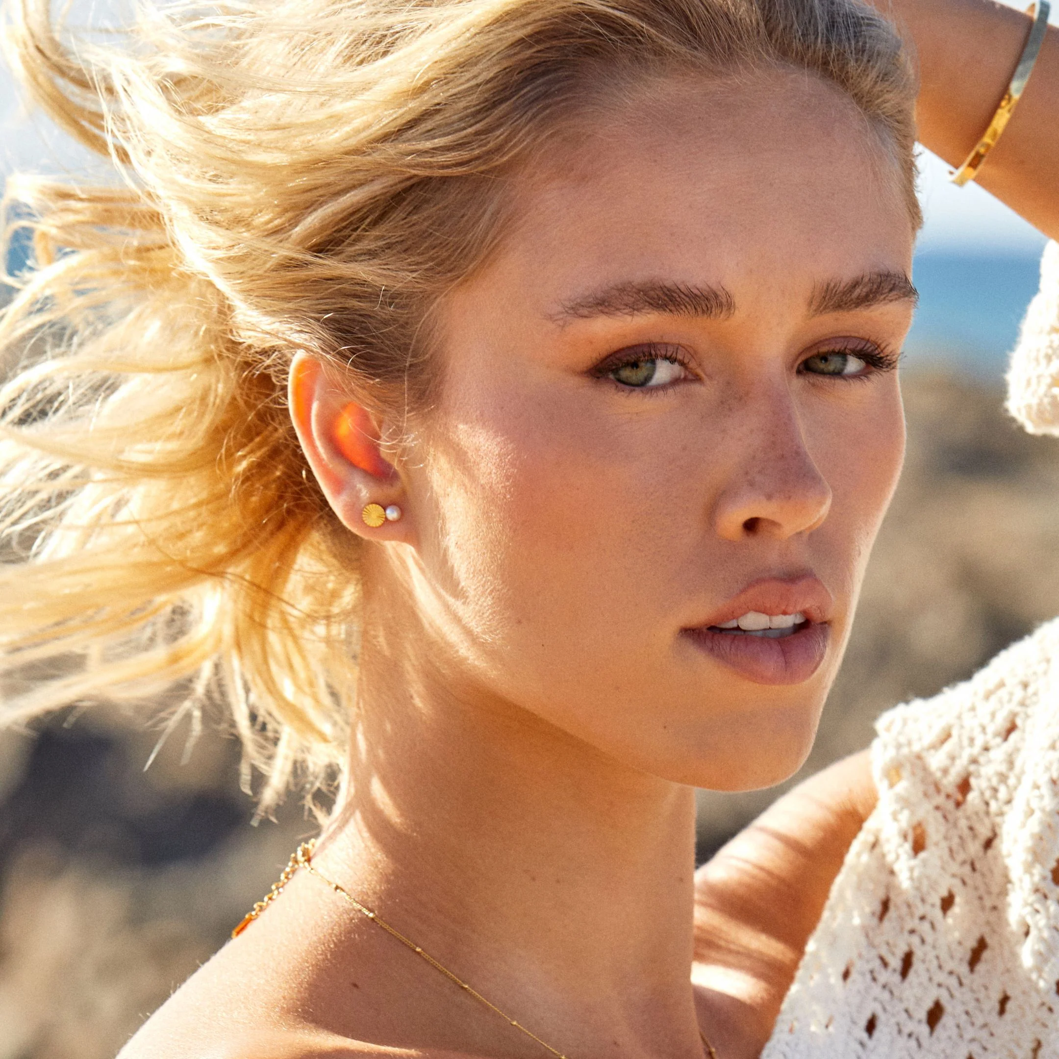 Pearl Stud Earrings - Image 5
