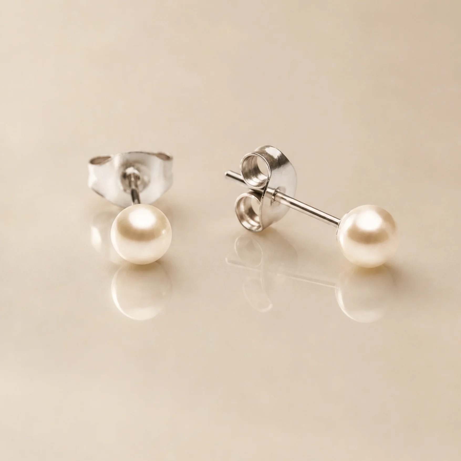 Pearl Stud Earrings - Image 9