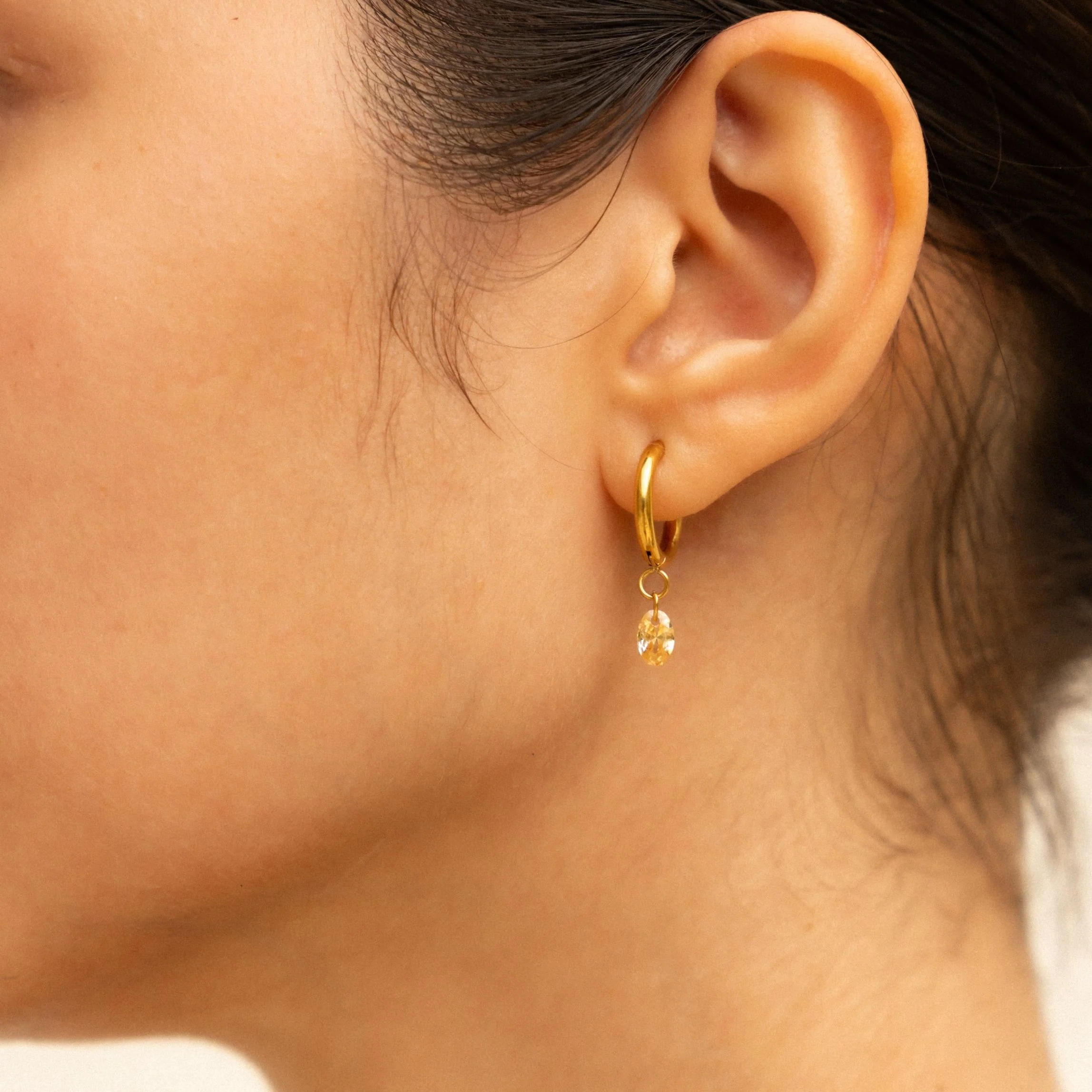Rosé Drop Earrings - Image 2
