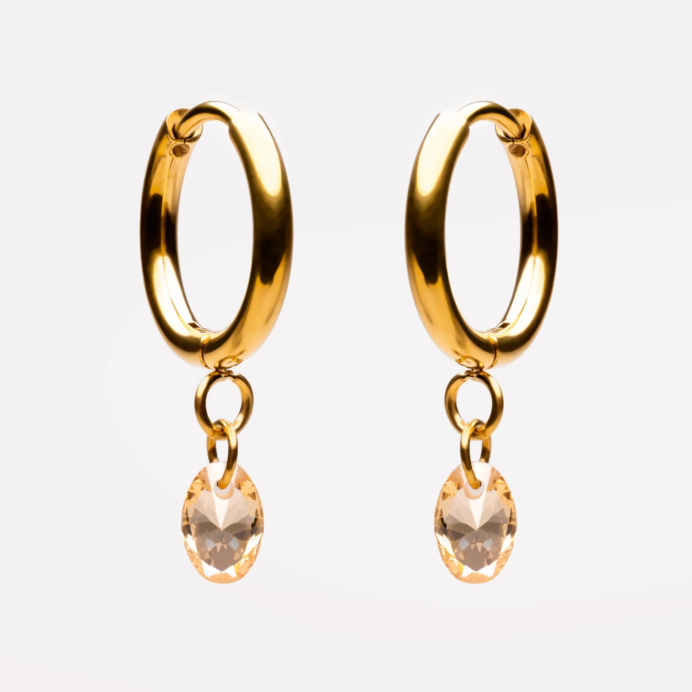 Rosé Drop Earrings - Image 3