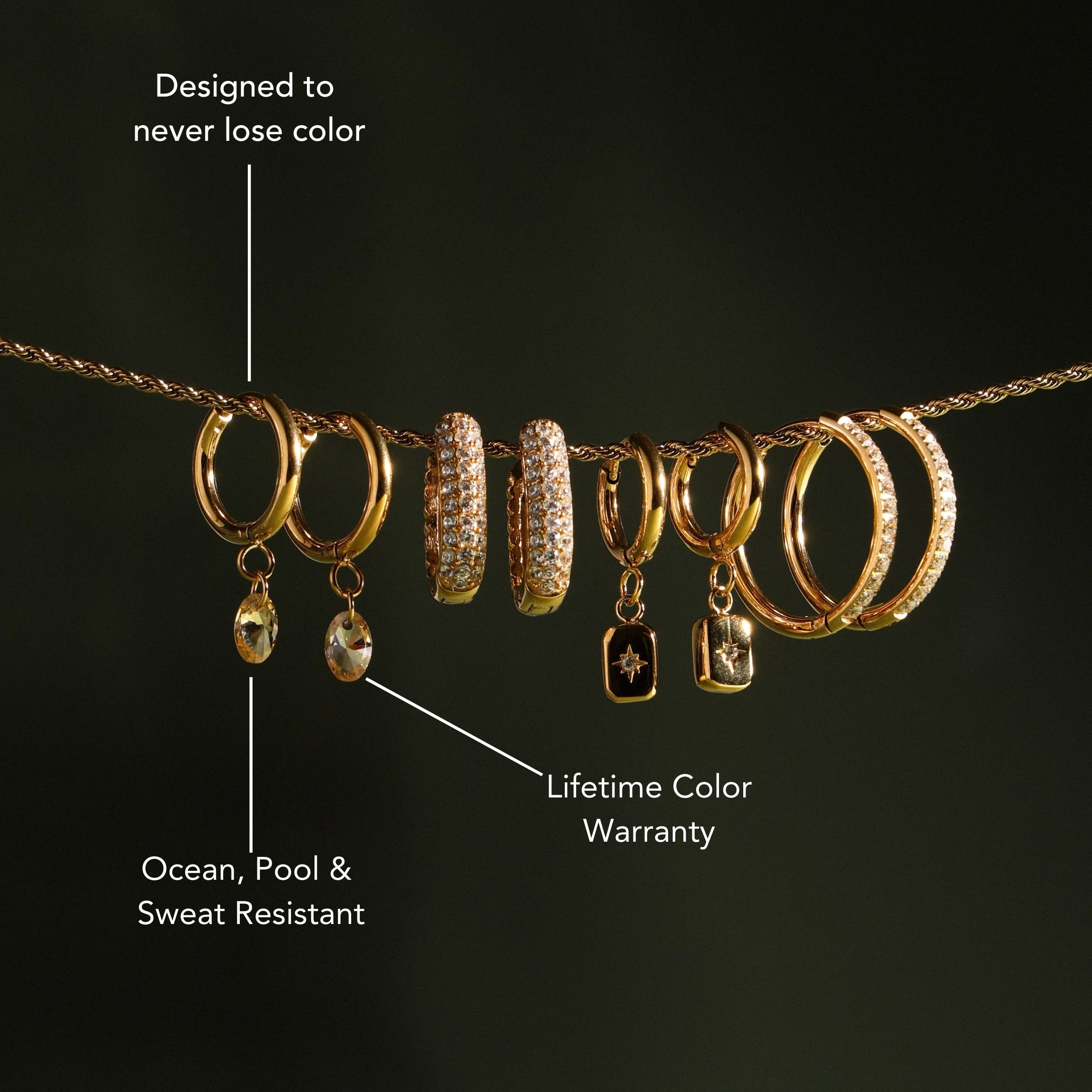 Rosé Drop Earrings - Image 7