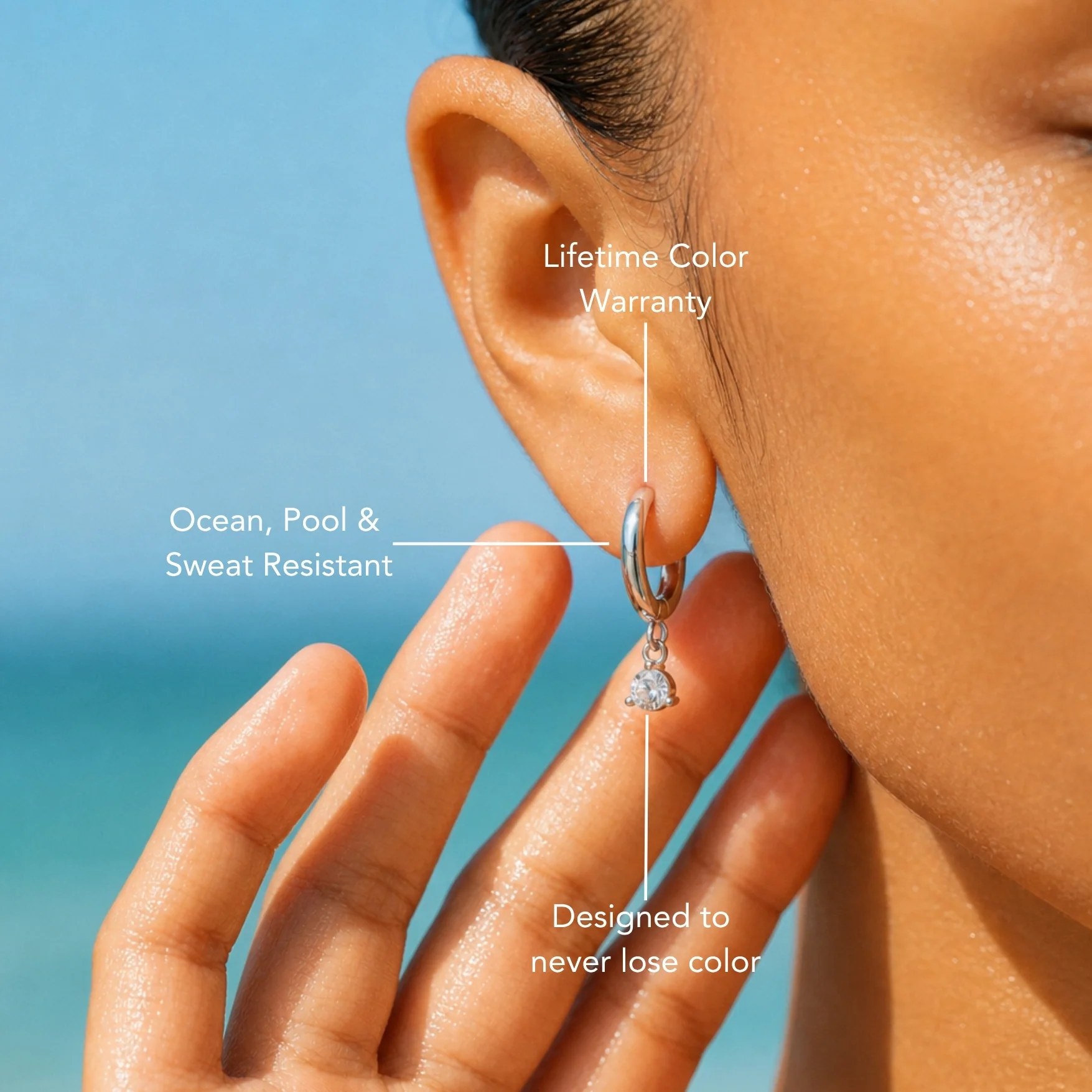 Sparkle Drop Earrings - Image 4