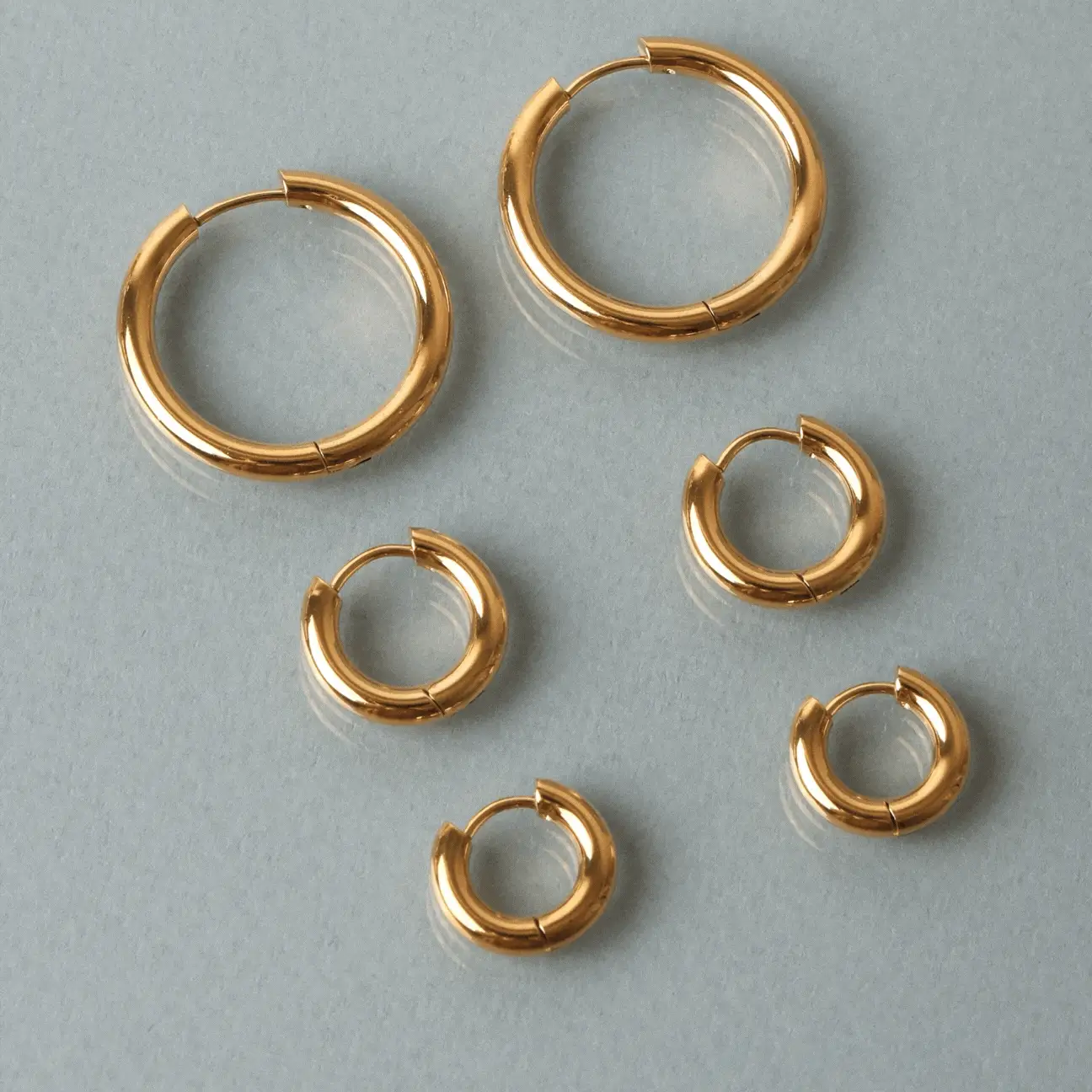 Thick Hoop Earrings - Image 4