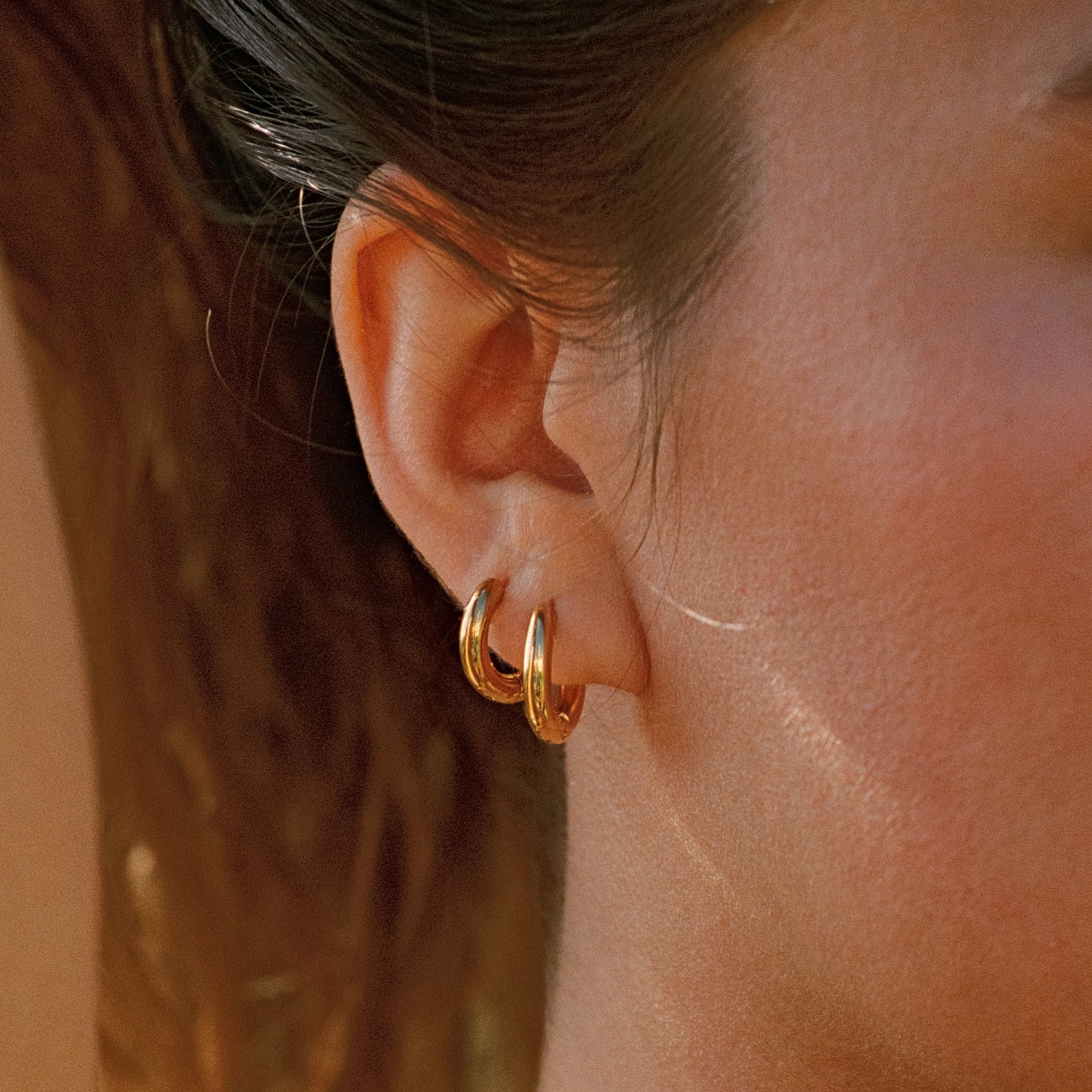 Thick Hoop Earrings - Image 7