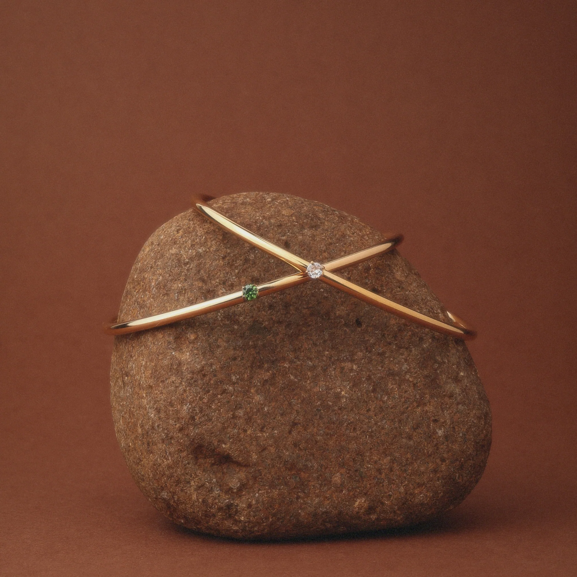 Thin Emerald Cuff - Image 7