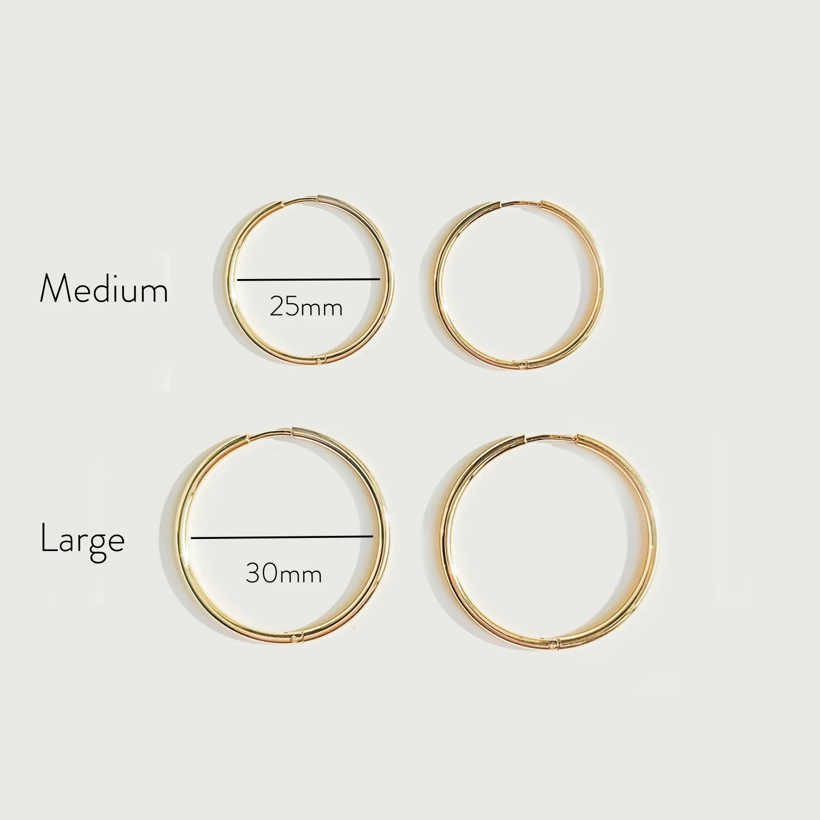 Thin Hoop Earrings - Image 6