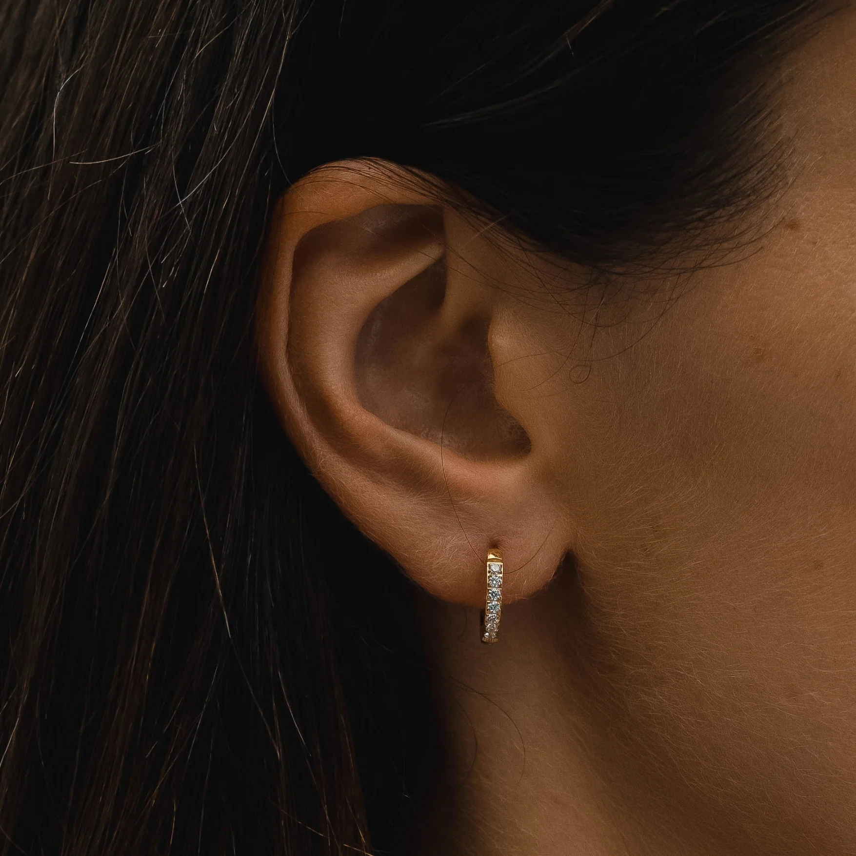 Tiny Gold Hoop Earrings - Image 10