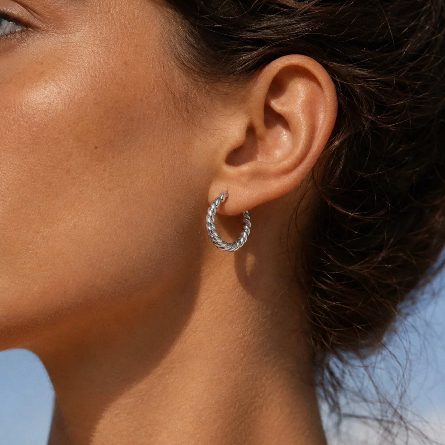 Twisted Hoops Earrings - Image 9