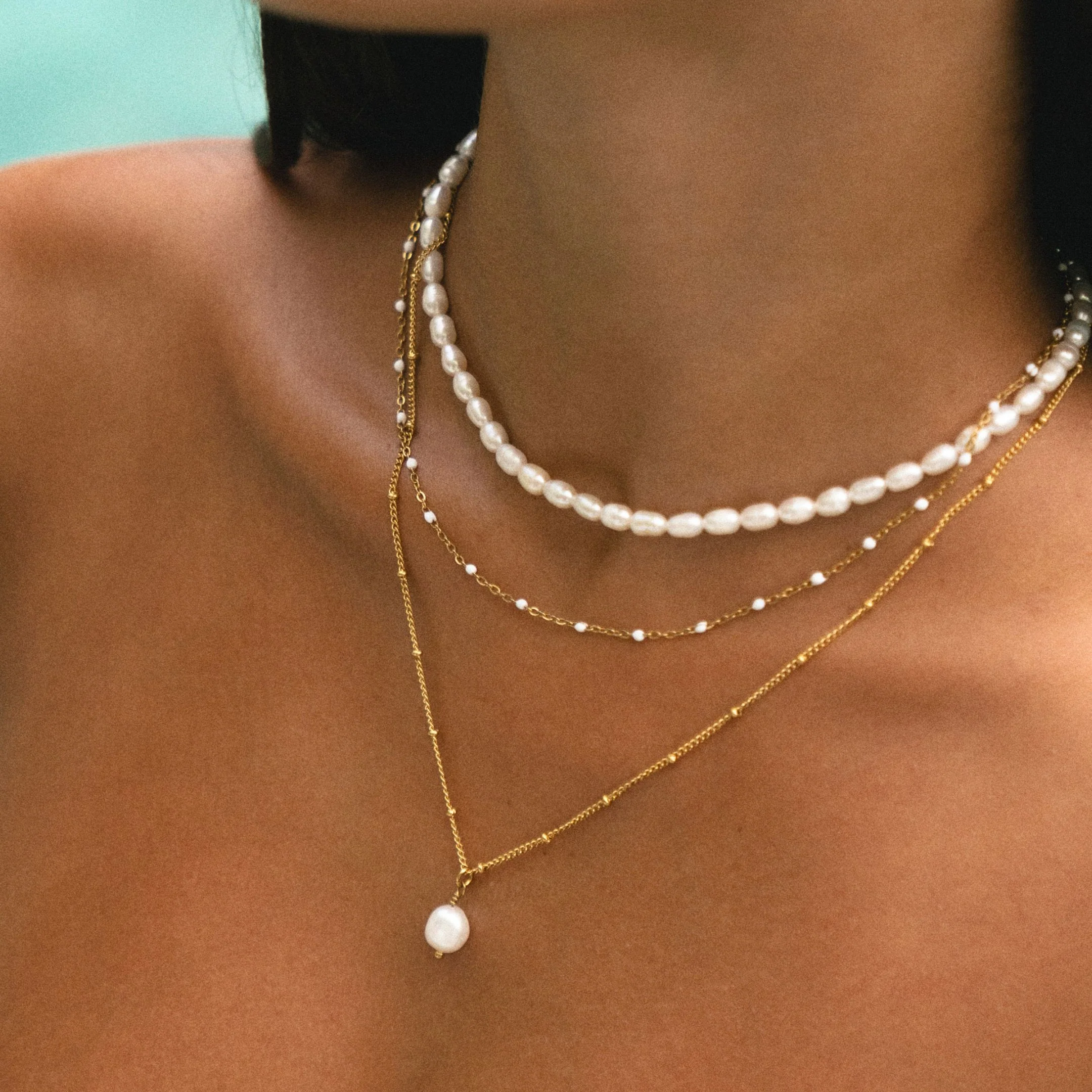 White Beaded Choker - Image 10